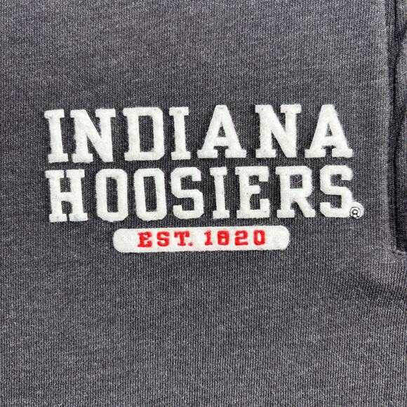 y2k University of Indiana Hoosiers College Jansport Men's XXL 1/4 Zip Sweatshirt - Picture 3 of 7